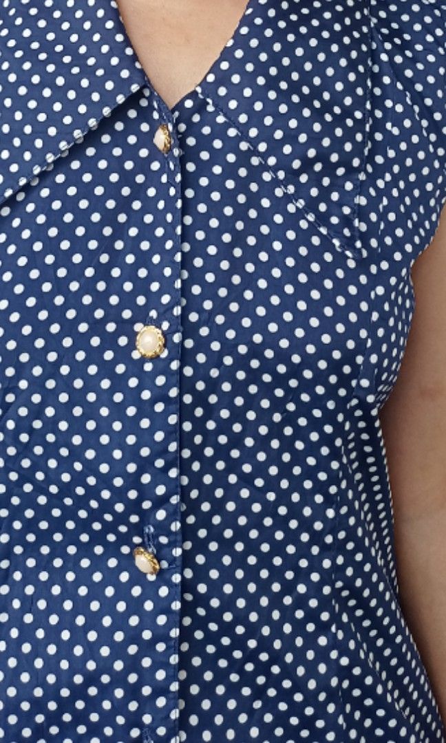 Vintage Polka trend top (Category: Others Tops) located in Davao. Submitted by kannikasok1987 (Listing ID 1460534361, Image 2). Description: Medium frame mall quality.
