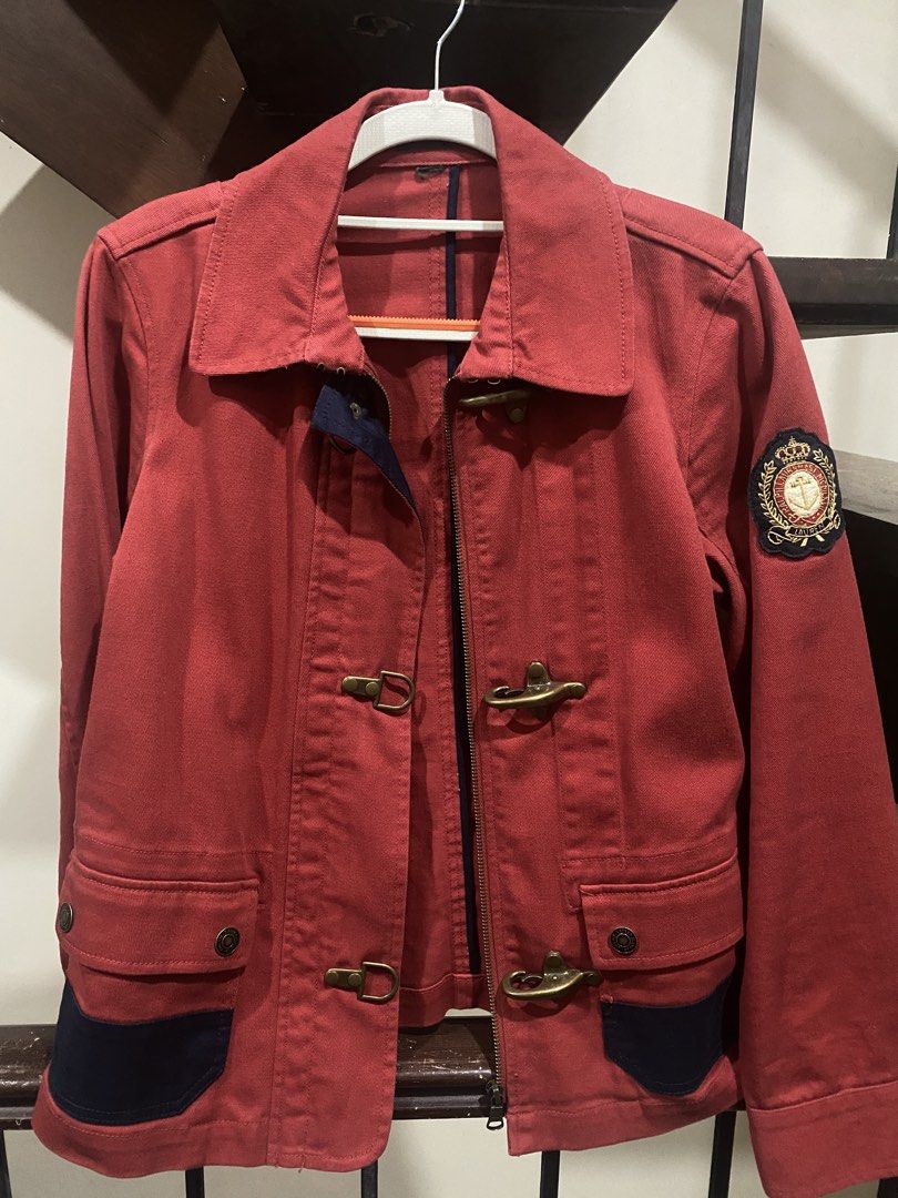 Vintage Ralph Lauren Red Fireman Clasp Jacket (Category: Coats, Jackets and Outerwear) located in Manila. Submitted by gelsstuff (Listing ID 1460655242, Image 3). Description: Last photo is me wearing it, I am 5’5 145lbs .