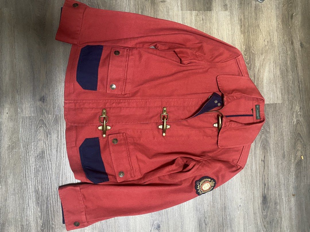 Vintage Ralph Lauren Red Fireman Clasp Jacket (Category: Coats, Jackets and Outerwear) located in Manila. Submitted by gelsstuff (Listing ID 1460655242, Image 2). Description: Last photo is me wearing it, I am 5’5 145lbs .