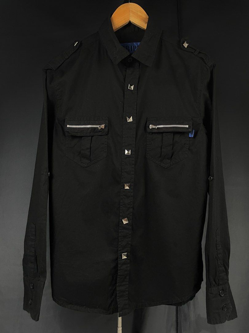 Vintage Tripp NYC - Studded Longsleeve (Category: Formal Shirts) located in Puerto Princesa. Submitted by palawan.swagdealer (Listing ID 1460683119, Image 1). Description: Measurements (inches) Width- 20 Length- 27 Sleeve- 25.5 Excellent Flawless.