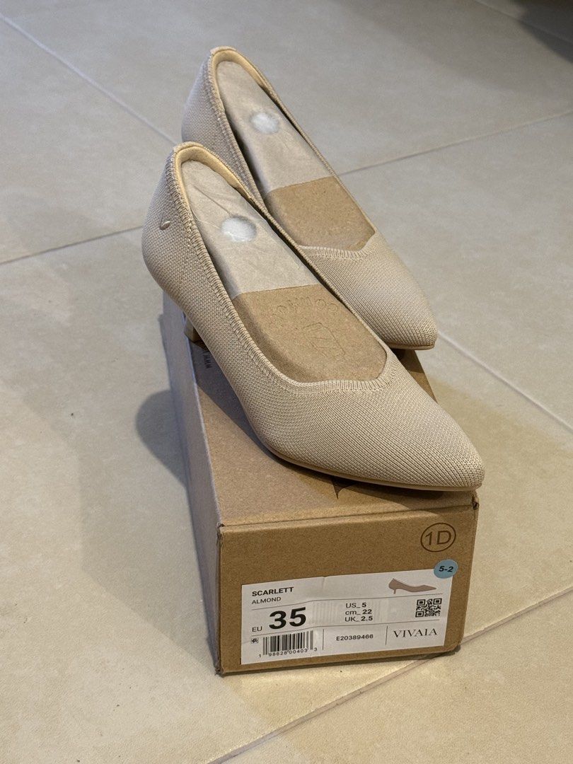Vivaia Scarlett Kitten Heels - 35 (Category: Heels) located in Caloocan City. Submitted by laiza18 (Listing ID 1460575913, Image 2). Description: Vivaia Scarlett Kitten Heels in Almond. Size 35. Used only twice, then stored back to its original box. Negotiable. .