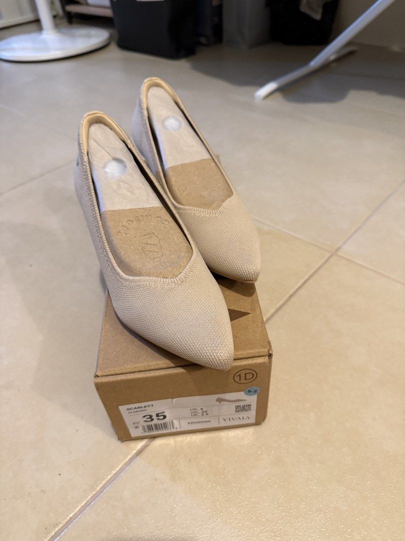 Vivaia Scarlett Kitten Heels - 35 (Category: Heels) located in Caloocan City. Submitted by laiza18 (Listing ID 1460575913, Image 3). Description: Vivaia Scarlett Kitten Heels in Almond. Size 35. Used only twice, then stored back to its original box. Negotiable. .