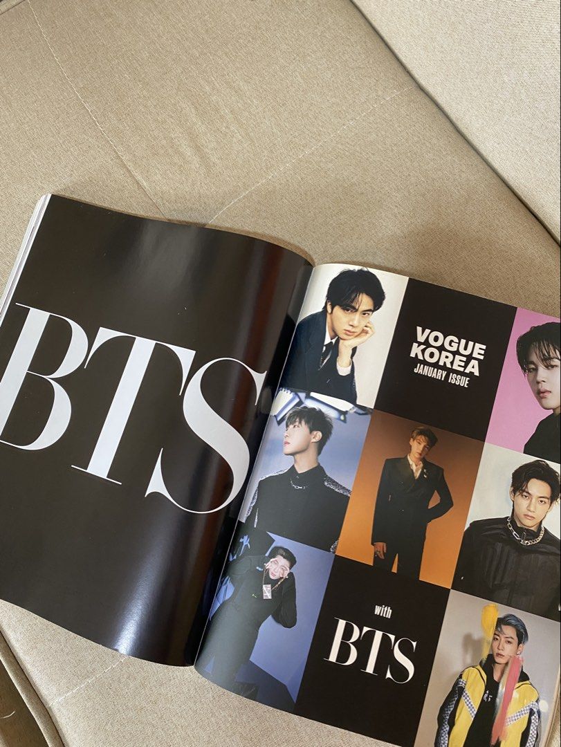 Vogue Korea January Issue BTS Edition (Category: Magazines) located in Manila. Submitted by phil.fabulous (Listing ID 1460672576, Image 2). Description: - Vogue Korea January 2022 issue - Features BTS - Full magazine, all pages intact - Ideal collector's item for ARMY.