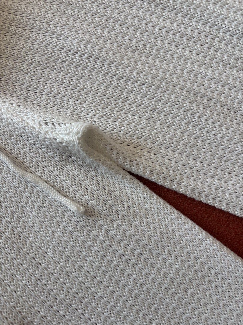 White Crochet Knit Flare Pants (Category: Other Bottoms) located in Alicia. Submitted by thriftbagph (Listing ID 1460660019, Image 3). Description: - White crochet knit pants - Flare leg style - Adjustable drawstring waist - Lightweight and breathable fabric - Ideal for beach or casual outfits - Estimated size medium (please check tag for exact sizing).