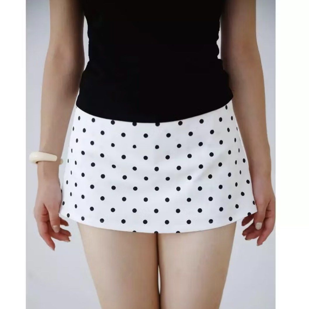 White Polka Dot Mini Skirt (Category: Skirts) located in Quezon City. Submitted by sjlaguatan (Listing ID 1460705991, Image 3). Description: - Adorable white mini skirt - Classic black polka dot pattern - Flattering high-waisted design - Convenient back zipper closure - With side zipper and pocket - Size Small (Best fit for XS to Small).