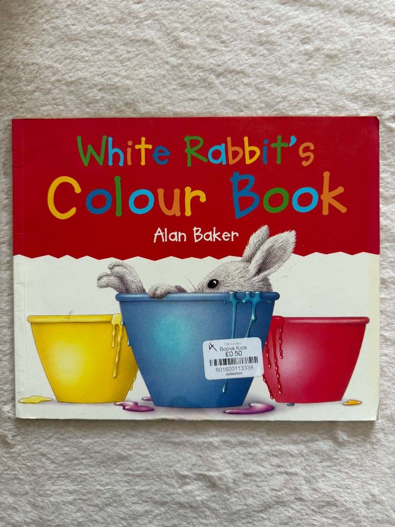 White Rabbits Colour Book - Alan Baker (Category: Children's Books) located in Santiago. Submitted by bookworm_club (Listing ID 1460568379, Image 1). Description: 📚no cancellation, return or exchange. 📚secondhand books. some books are in good condition while some has minimal flaws (foxing, creases, dog-eared pages, etc.) 📚reasonable haggling is allowed. 💰MOP: For same day pickup - CASH & BANK TRANSFER For shipping or scheduled pickup - BANK T
