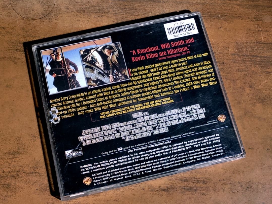 Wild Wild West (1999) - Will Smith - Original Video CD (Category: CDs & DVDs) located in Paranaque City. Submitted by marvin.cavalida (Listing ID 1460675185, Image 2). Description: - Original VCD of the movie Wild Wild West - Starring Will Smith and Kevin Kline - Features great action and comedy Inspect and pick up: 12 Pluto St. Bricktown, Brgy. Moonwalk, Paranaque 1709.