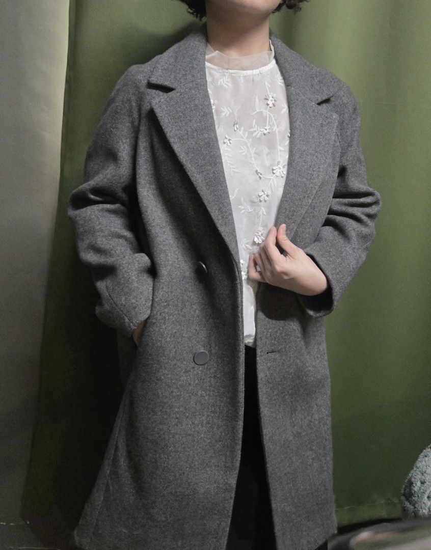 Wool Long Coat (Category: Coats, Jackets and Outerwear) located in Manila. Submitted by oki.ukay (Listing ID 1460525363, Image 2). Description: -Fabric: Polyether 12% Acrylic 9% wool 100% -Best fit med-xl.
