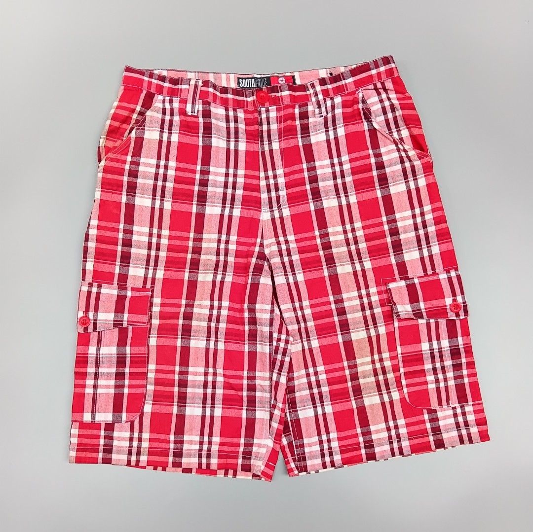 Y2k Southpole Authentic Collection red plaid checkered cargo shorts. (Category: Shorts) located in Manila. Submitted by hustler_777 (Listing ID 1460652275, Image 1). Description: .