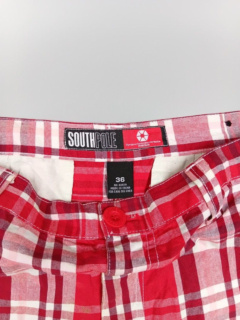 Y2k Southpole Authentic Collection red plaid checkered cargo shorts. (Category: Shorts) located in Manila. Submitted by hustler_777 (Listing ID 1460652275, Image 3). Description: .