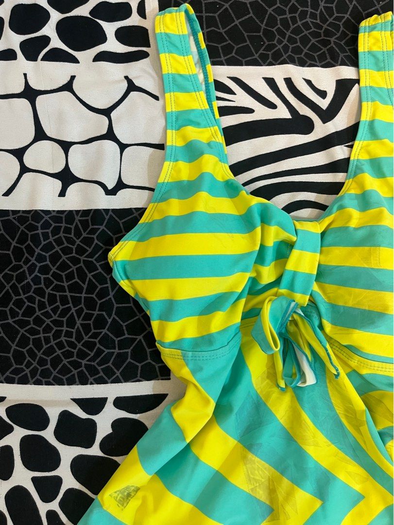 Y2k Turquoise & Yellow Tankini (Category: Bikinis & Swimsuits) located in Rizal. Submitted by koniclothes (Listing ID 1460693749, Image 2). Description: S-M. Lightweight and comfortable, perfect for summer, beach days, vacations, or a fun Y2K-inspired outfit. .