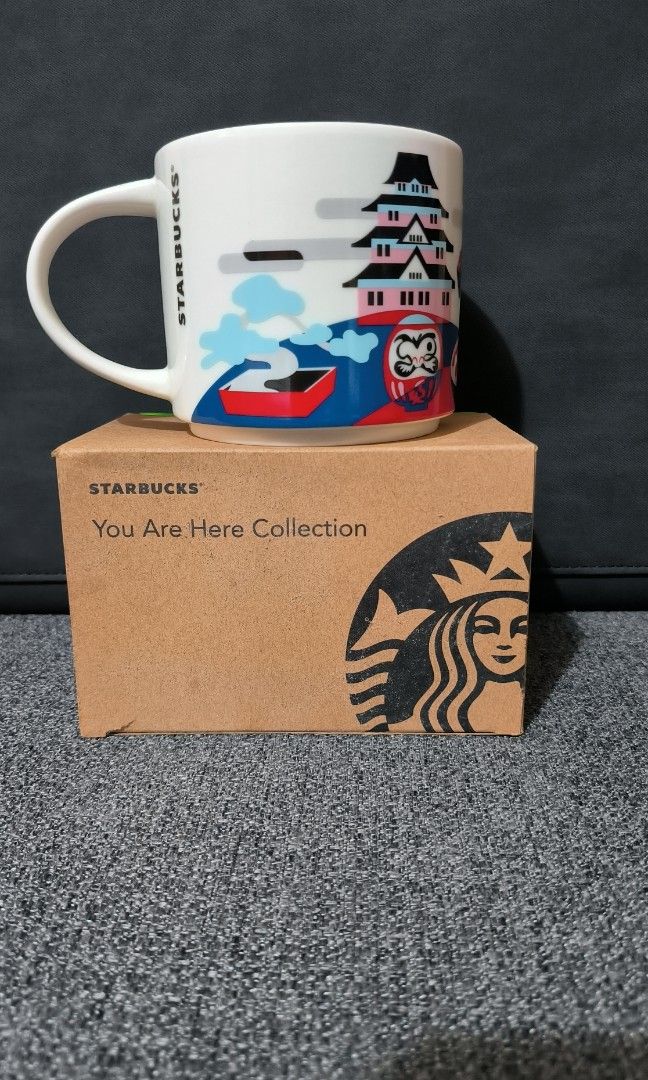 YAH Starbucks Mug JAPAN (Category: Coffee & Tea Tableware) located in Bulacan. Submitted by tripledouble532 (Listing ID 1454343095, Image 2). Description: FOR SALE YOU ARE HERE STARBUCKS MUG JAPAN COMPLETE WITH BOX ANG BARCODE.