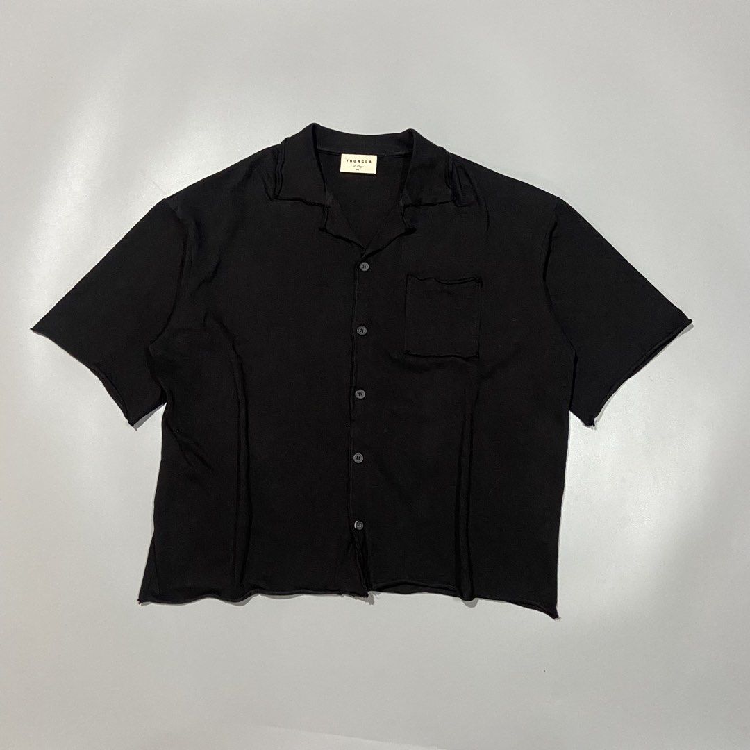 YoungLA Raw Polo Crop (Category: Formal Shirts) located in Cebu City. Submitted by johngregmoldez03 (Listing ID 1460640608, Image 1). Description: YoungLA Raw Polo Crop Size: XL on tag Dimension: 26 Width / 26 Length Color Rate: 10/10 Good As New No Issue Pm📩.