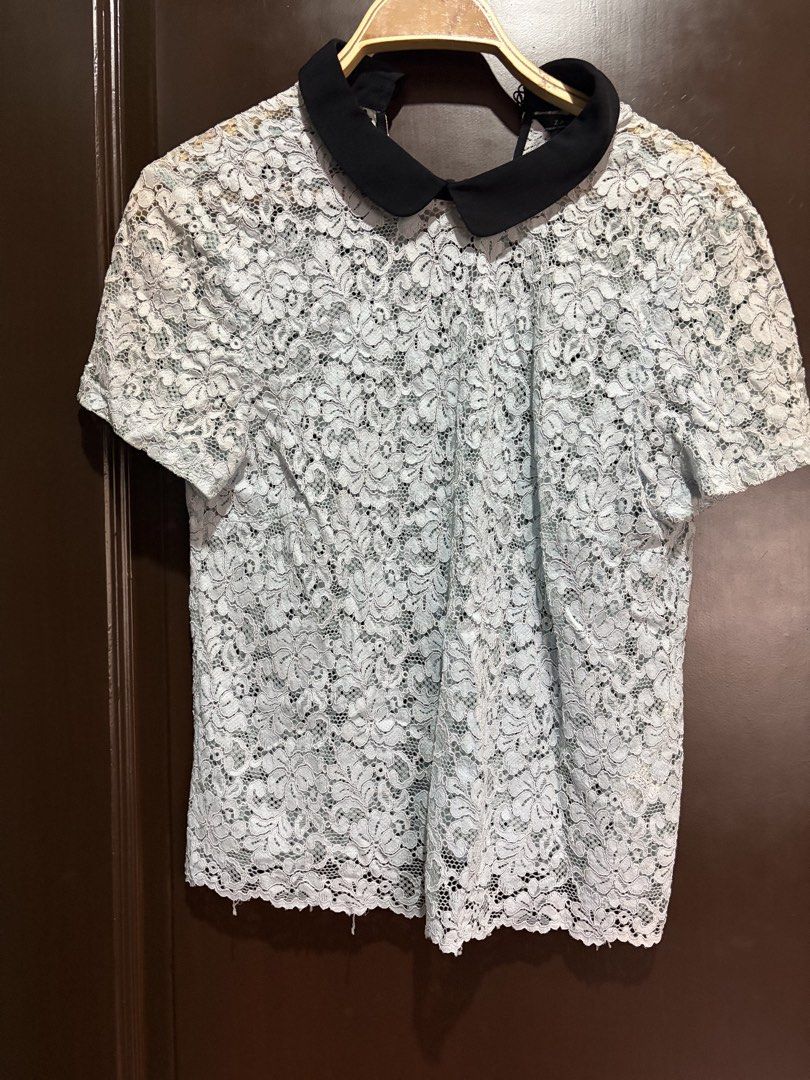 Zara blue lace collar (Category: Blouses) located in Manila. Submitted by urbanwear (Listing ID 1460636080, Image 1). Description: .