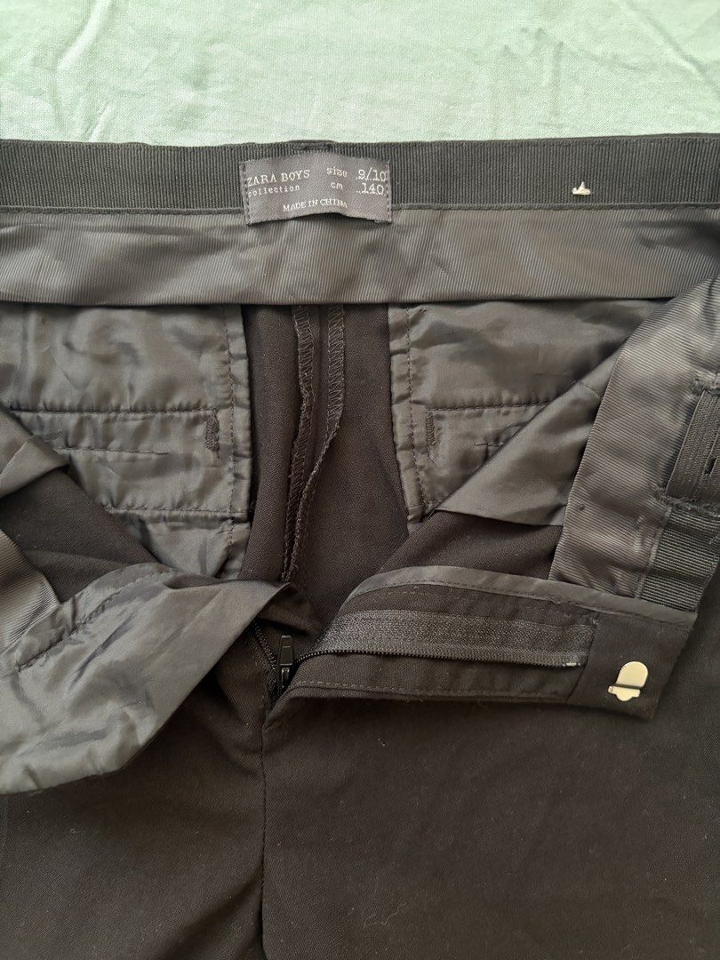 ZARA Kids bundle pants and polo (Category: Babies & Kids Fashion) located in Manila. Submitted by anabri (Listing ID 1460557620, Image 2). Description: Bundle of Zara black pants for boys and polo See photos for details Pants still im great condition, tinahi sa bottom to adjust the length but you can remove the stitching.