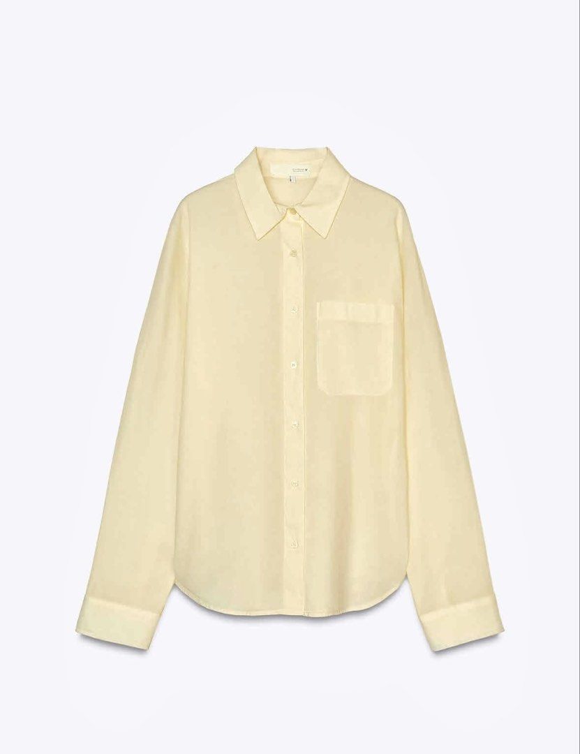 ZARA Butter Yellow Shirt (Category: Coats, Jackets and Outerwear) located in Santa Rosa. Submitted by zrachic (Listing ID 1460639292, Image 2). Description: Price on tag: 2,395 Sale Price: 1,195 only Sizes Available: XS, runs big Can fit to Small to Medium frame.