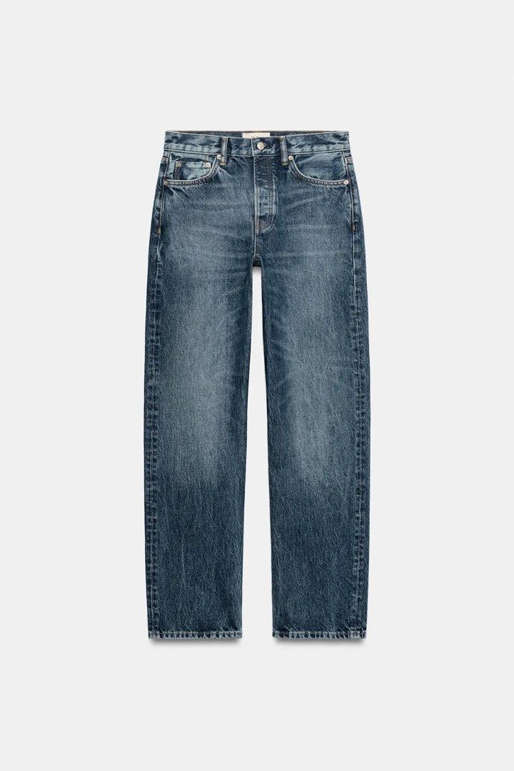 Zara Straight Leg Jeans Button Fly Medium Blue (Category: Jeans) located in Manila. Submitted by stussyarc (Listing ID 1460535079, Image 1). Description: Size: EUR 36 USA 4 MEX 26 Crispy Brand New .