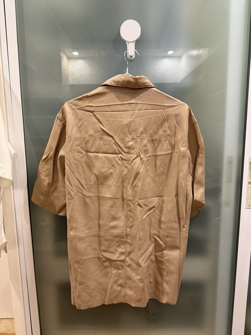 ZARA Tan Leather Button Down (Category: Blouses) located in Pasig City. Submitted by maraaaaaa (Listing ID 1460669523, Image 2). Description: From the Men’s Section.