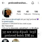 (Kategori: ) berada di . Dikirim oleh prelovednwshopjkt (ID iklan 1380816801, Gambar 1). Deskripsi: .