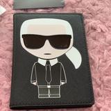 Buy Karl Lagerfeld Men Black KARL Ikonik Leather Passport Case