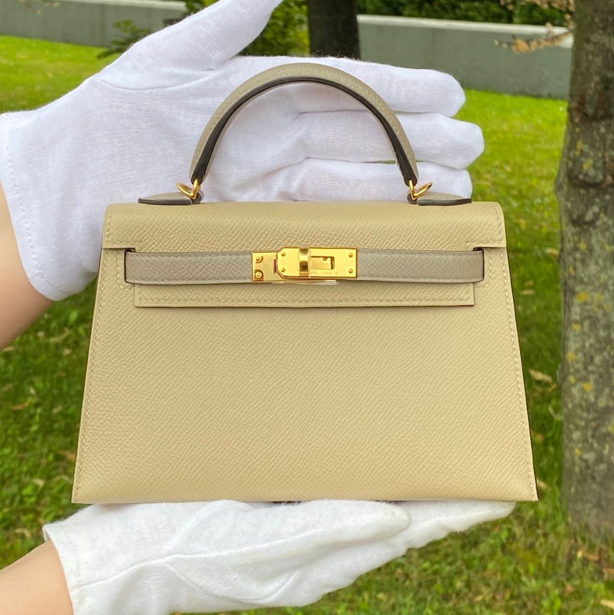 Hermès Gris Mouette Togo Retourne Kelly 32 GHW, myGemma, SG