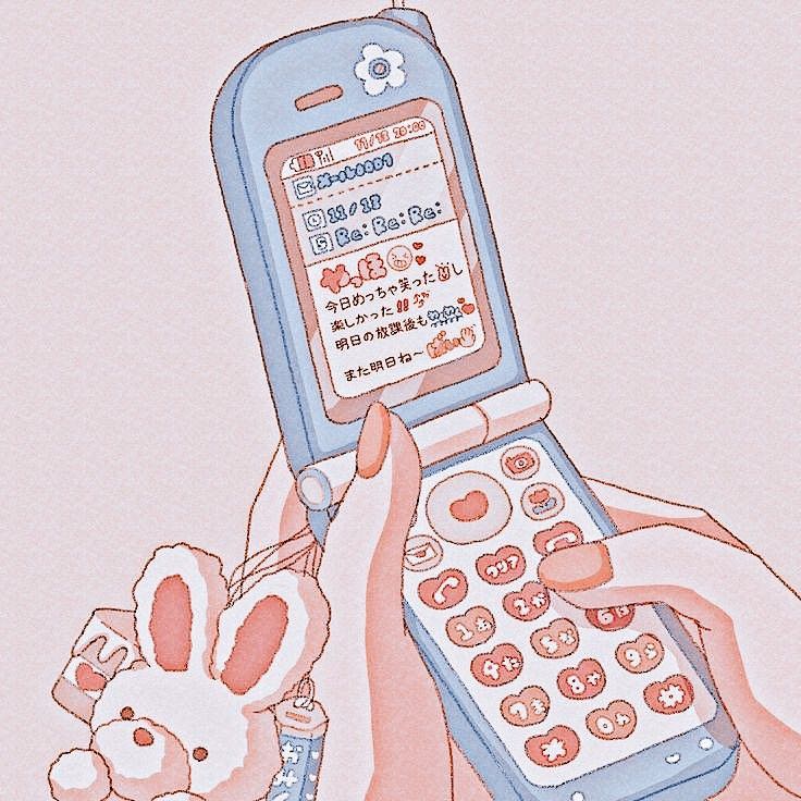 The kawaii japanese flip phone  Sticker for Sale by AnGoArt