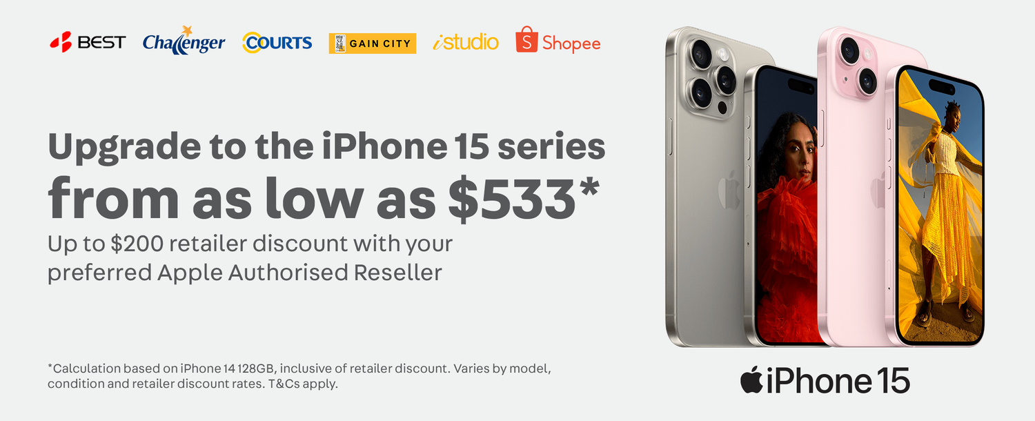 Get the iPhone 15 from as low as $533
Up to $200 retailer discount with your preferred Apple Authorised Reseller