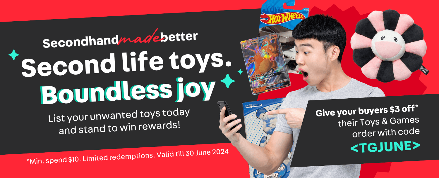 Secondlife toys. Boundless joy
List your unwanted toys today and stand to win rewards!