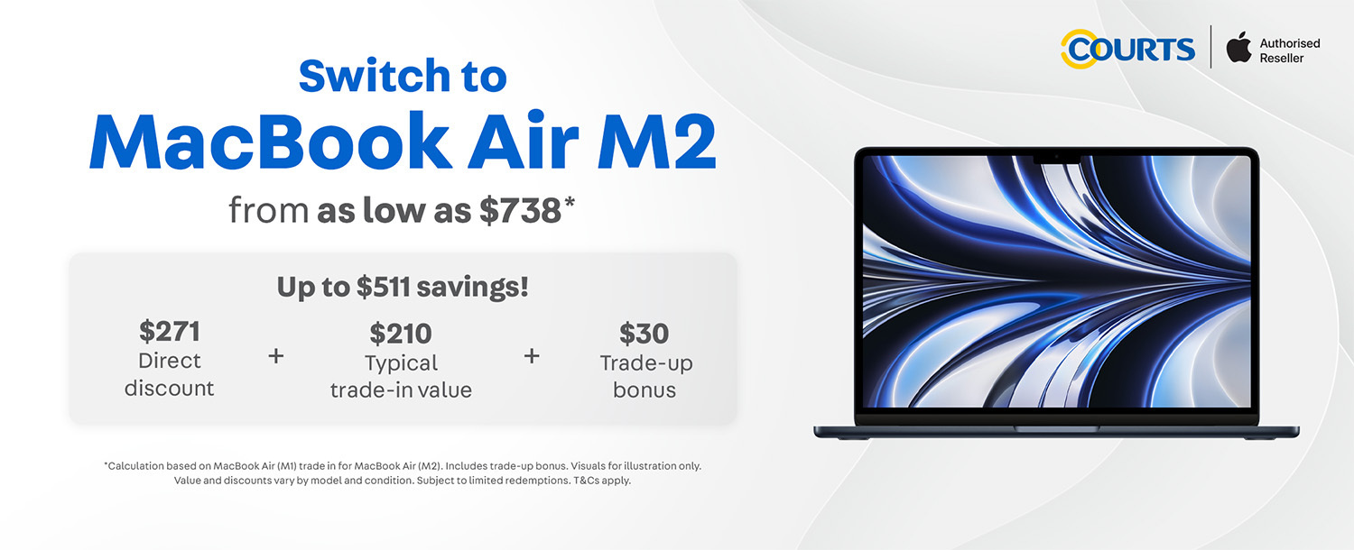 Tade up to MacBook Air (M2)
Get up to $30 Trade-in bonus
