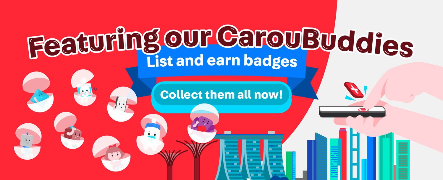 Featuring our CarouBuddies
List and earn badges
