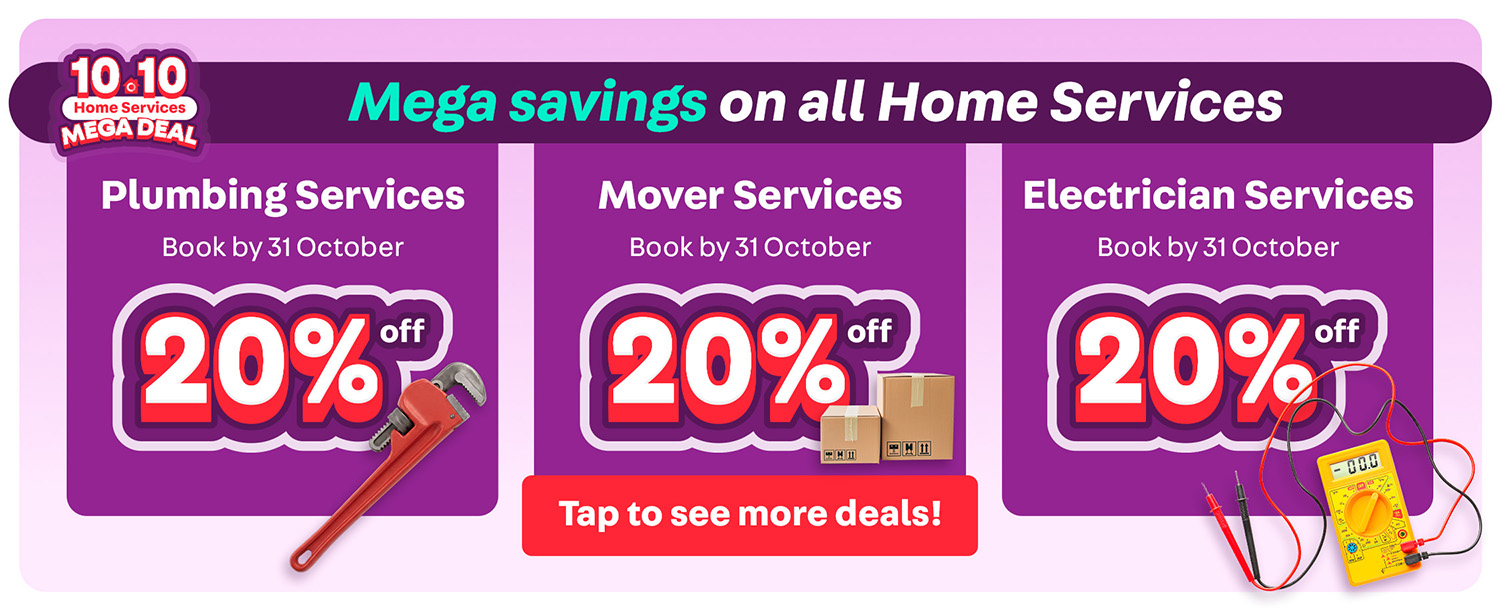 [SG] 10.10 Home Services Mega Deal: Rest of Oct - v4 plumbing, mover, electrician
[SG] 10.10 Home Services Mega Deal: Rest of Oct - v4 plumbing, mover, electrician