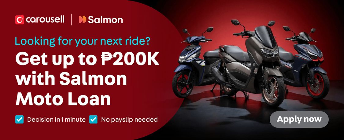 Looking for your next ride?
Get up to ₱200K with Salmon Moto Loan