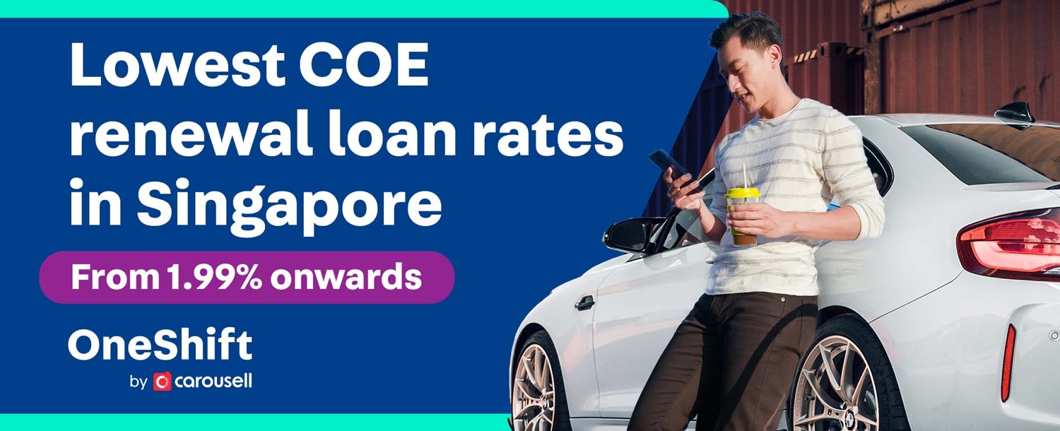 Lowest COE renewal loan rates in Singapore
From 1.99% onwards